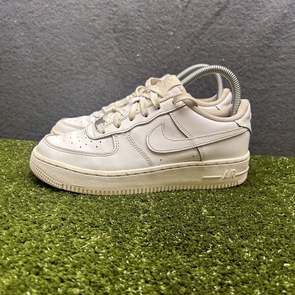 Size 5Y-Nike Air Force 1 Low Triple White (GS)2 - Picture 1 of 12